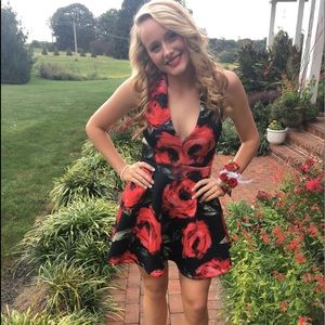 Rose fit and flare dress